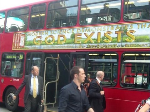 London Buses announce God Exists despite Dawkins' buses (Harun Yahya)