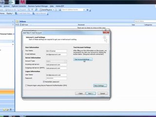 Setting Up an Email Account in MSOutlook 2007