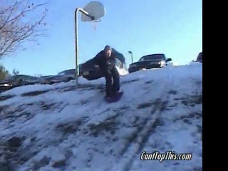 Sled surfing FAIL