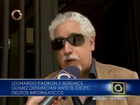 Leonardo Padrón y Berenice Gómez denunciaron delitos informáticos ante el CICPC