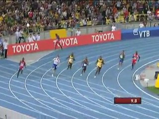 Finale 200m - Bolt 19.40 ; Lemaitre 19.80 (Daegu 2011)