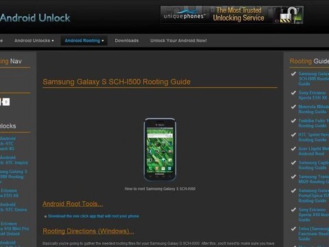 Android Rooting - Samsung Galaxy S - Free Phone Rooting