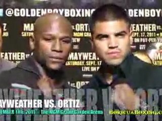 Floyd Mayweather vs Victor Ortiz THE FACE OFF (BoricuaBoxing.com)