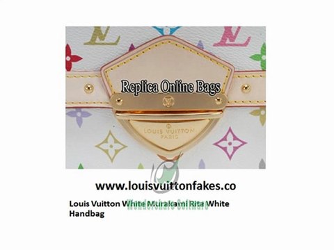 Louis Vuitton Replica White Murakami Rita White Fake ...