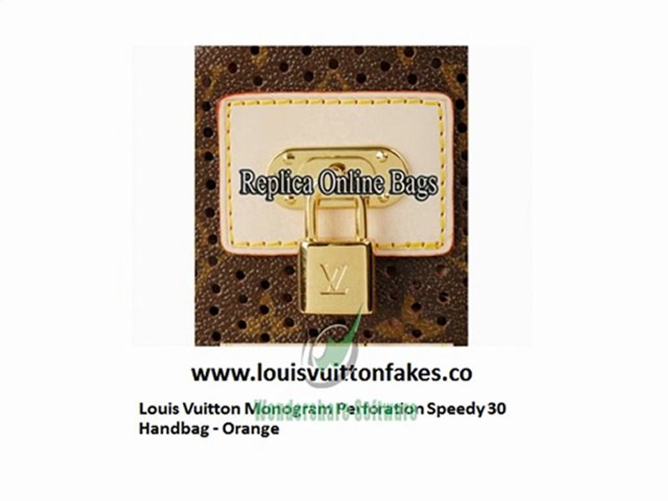 Louis Vuitton Replica Monogram Perforation Speedy 30 ...