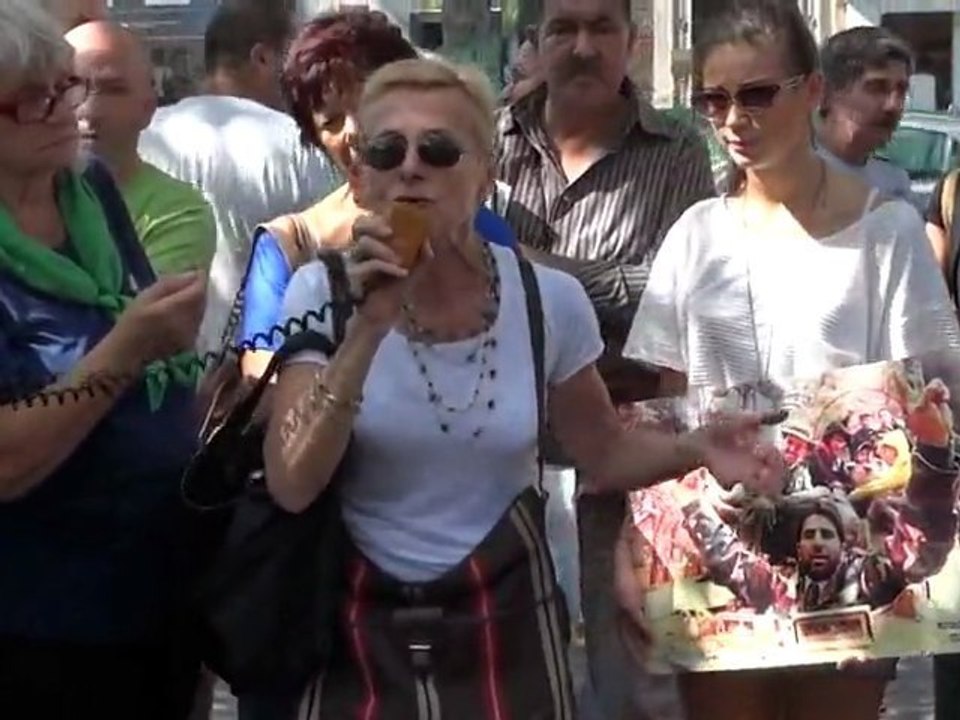Lybie - Paris 3 sep 2011 - Contre Guerre OTAN Sarkozy - Allocution Annie Lacroix-Riz (PRCF)
