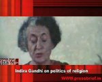 Indira Gandhi on politics of religion