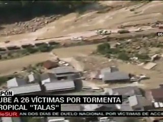 Tifón Talas causa estragos en su paso por Japón
