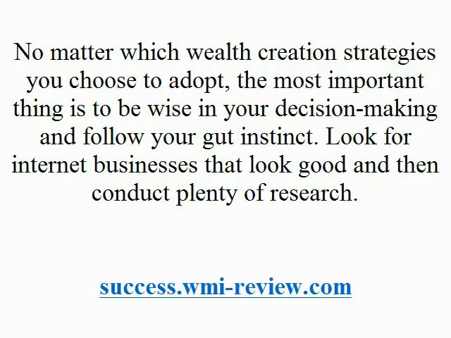 Simple Online Wealth Creation Strategies