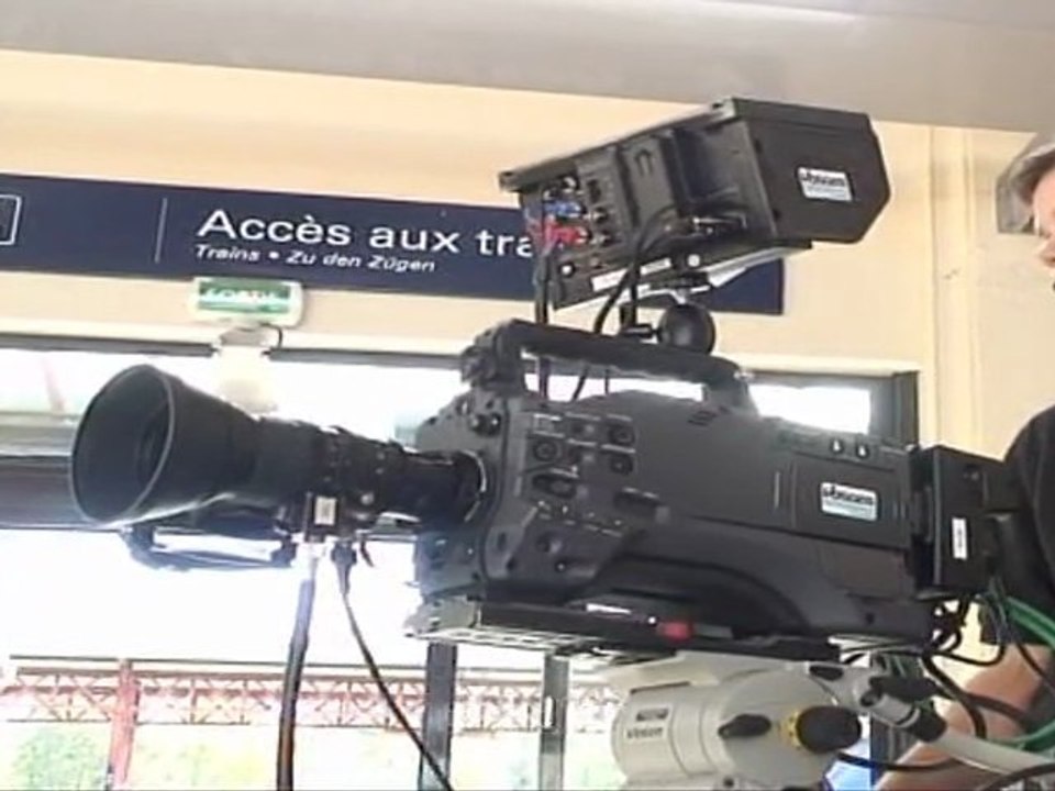 Vosges Télévision à la gare SNCF de Saint-Dié