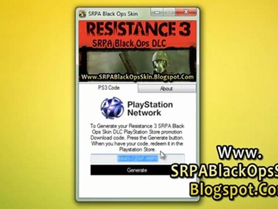 Download Resistance 3 SRPA Black Ops Skin DLC Free - PS3
