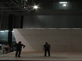 Prémontage du décor de Clôture de l'amour de Pascal Rambert