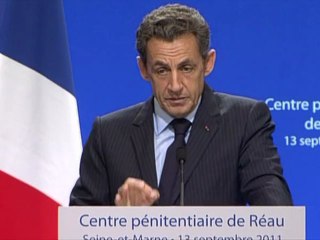 Sarkozy: projet de loi sur l'exécution des peines à l'automne