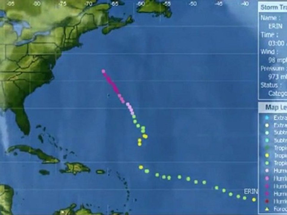 Path Of Hurricane Erin September 2001 911 Coincidence?