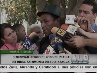 Intenta robarse estatua del Indio en Maracay