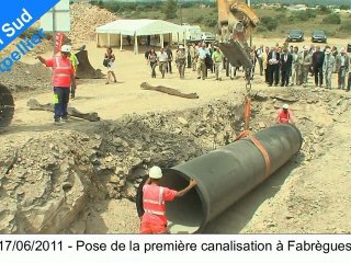 Maillon Sud Montpellier : pose de la première canalisation