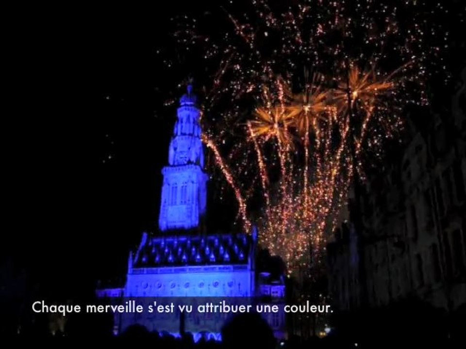 Embrasement du beffroi d'Arras le 4 septembre 2011