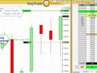 1st trade on the emini sp using the Atlas Line
