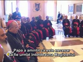 Benedict al XVI-lea: Îmbogăţiţi societatea cu valori