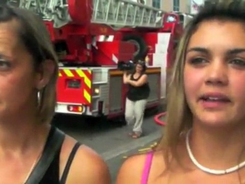 Incendie dans le centre ville de Tarbes, au 2 rue Massey