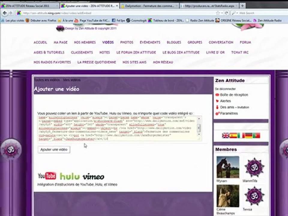 [ Tutoriel Zen n°2 ] Comment intégrer le code IFRAME Dailymotion