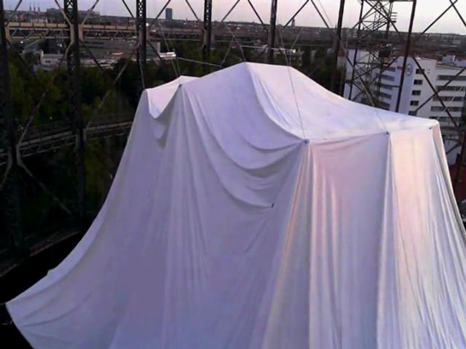 Montage Membrandach Gasometer Berlin Schöneberg