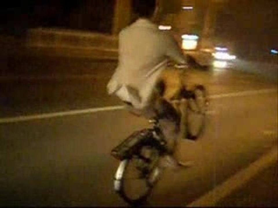 PIERRE BIKING BY NIGHT