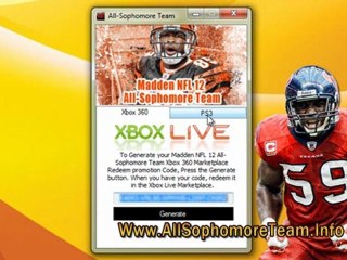 How to Get Madden NFL 12 All-Sophomore Team DLC Free!!