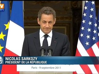 Sarkozy rend hommage aux victimes du 11 septembre
