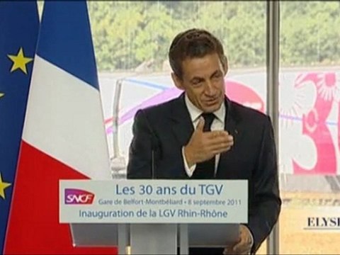 Inauguration de la ligne à grande vitesse (LGV) Rhin-Rhône