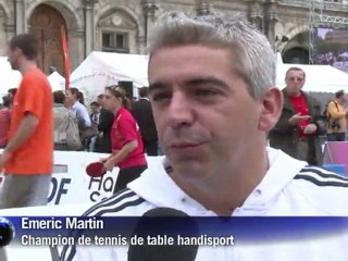 Evénement handisport sur le parvis de l'Hôtel de Ville de Paris