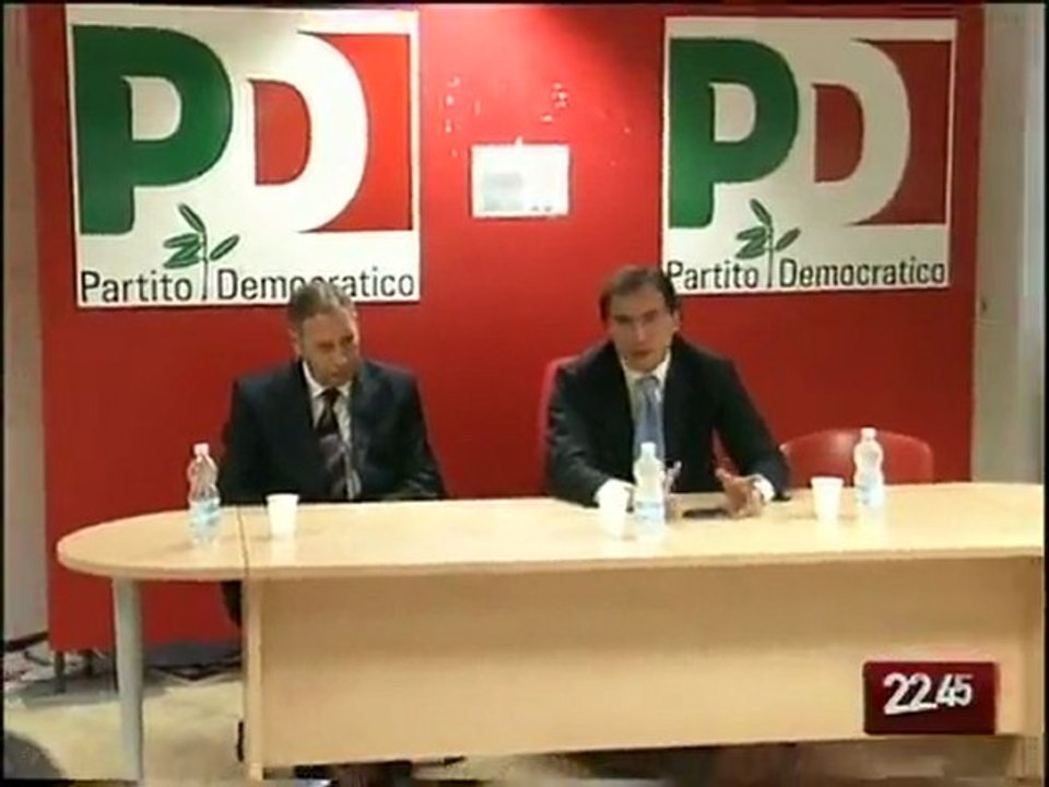 TG 23.10.09 Primarie Pd, Letta e Boccia "tifano" per Blasi