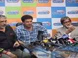 Amitabh Bachchan & Manoj Bajpai At Radio City To Promote Aarakshan