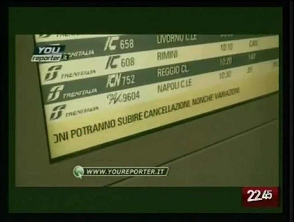 TG 23.12.09 L'odissea di Natale sul Milano-Bari