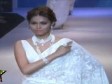 Hot & Seductive Babe Aanchal Kumar In Sexy White Saree At IIJW 2011