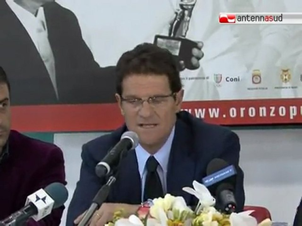 TG 05.04.11 Premio Oronzo Pugliese a Fabio Capello: "Cassano? Il più grande talento italiano"