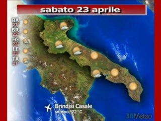 Previsioni del tempo, sabato 23 aprile