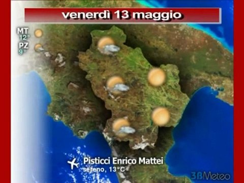 Previsioni del tempo, venerdì 13 maggio