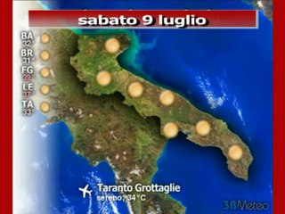 Previsioni del tempo, sabato 9 luglio