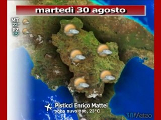 Previsioni del tempo,  martedì 30 agosto