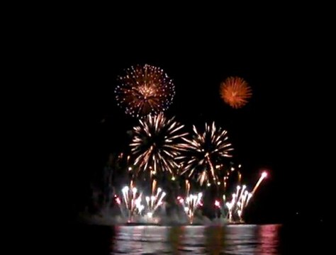 cérémonie clôture Jeux du Pacifique - 1er tableau feu d'artifice