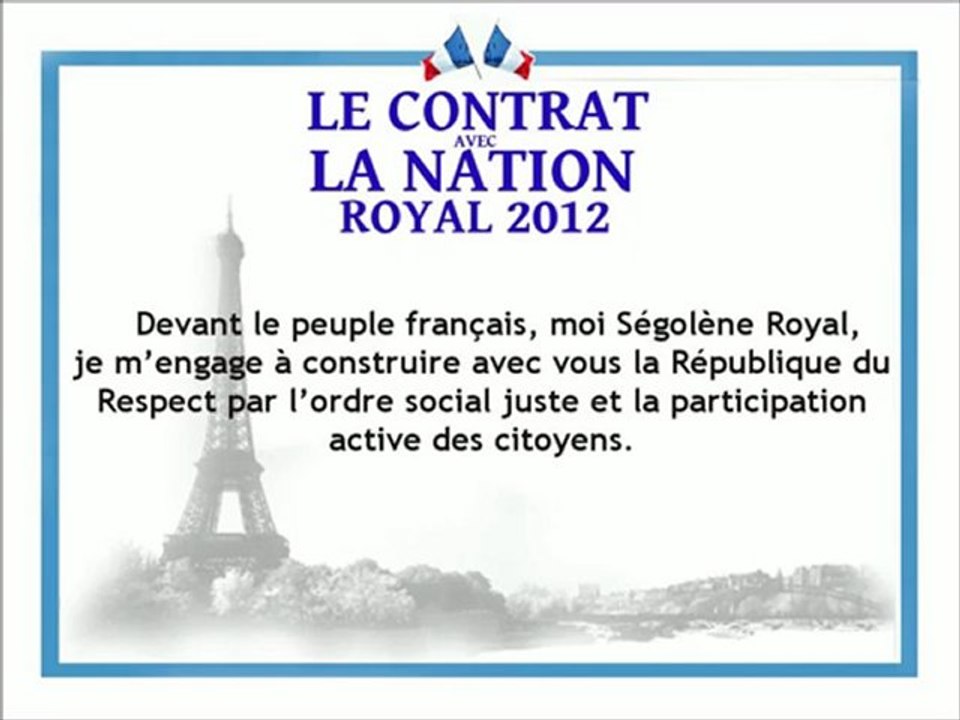 Contrat avec la nation de Ségolène Royal