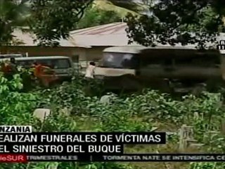 Realizan en Tanzania funerales de muertos en hundimiento
