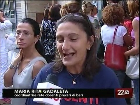 TG 10.09.09 Scuola: i precari di Bari riuniti