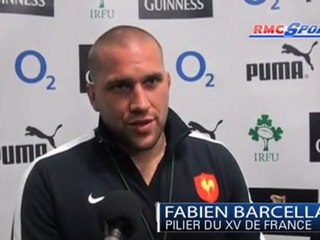 Lièvremont, Nallet, Barcella et Rougerie réagissent après la victoire contre l'Irlande