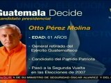 Guatemala: Otto Pérez, primer lugar en resultados iniciales