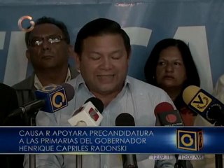 Causa R apoya precandidatura de Capriles