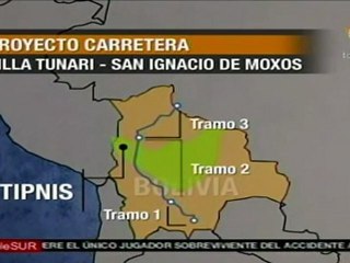 Trazado de la carretera que ha generado polémica en Bolivia