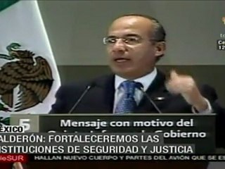 Calderón: Lucha contra el crimen debe de continuar