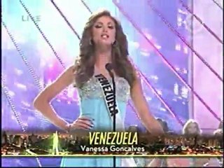 Saludo de Vanessa Goncalves en el Miss Universo